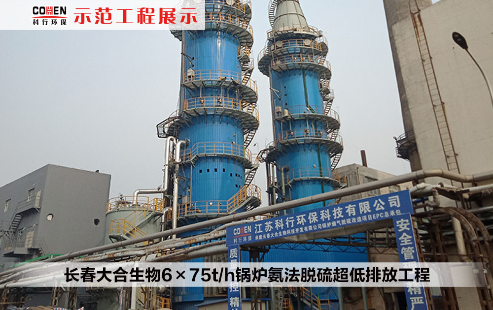 长春大合生物6×75t/h锅炉氨法脱硫超低排放工程