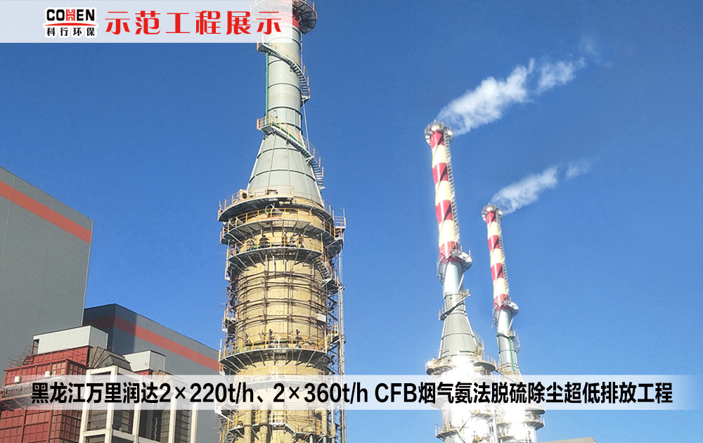 黑龙江万里润达2×220t/h、2×360t/h CFB烟气氨法脱硫除尘超低排放工程
